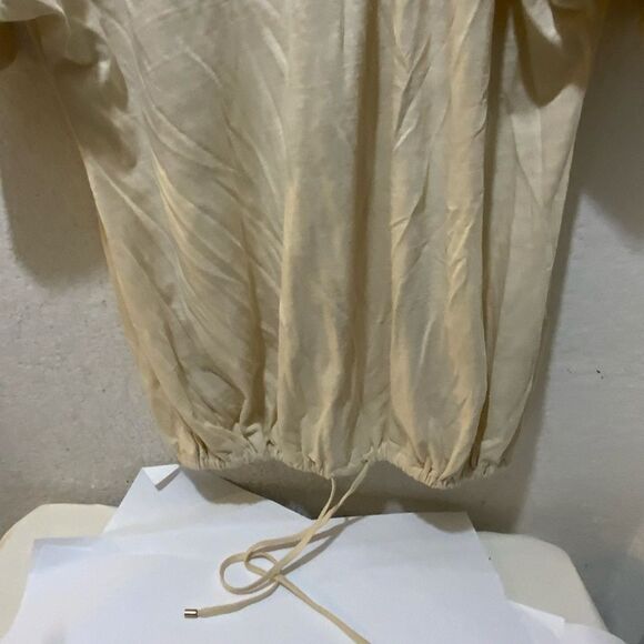 NWT Lauren Ralph Lauren M Top off shoulder eyelet drawstring bottom - Picture 3 of 9